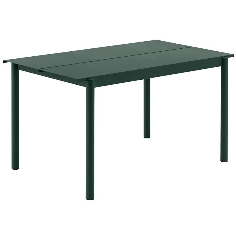 Muuto Linear Steel Table 140 X 75 Cm, Dark Green 3 Muuto Linear Steel Table 140 X 75 Cm, Dark Green