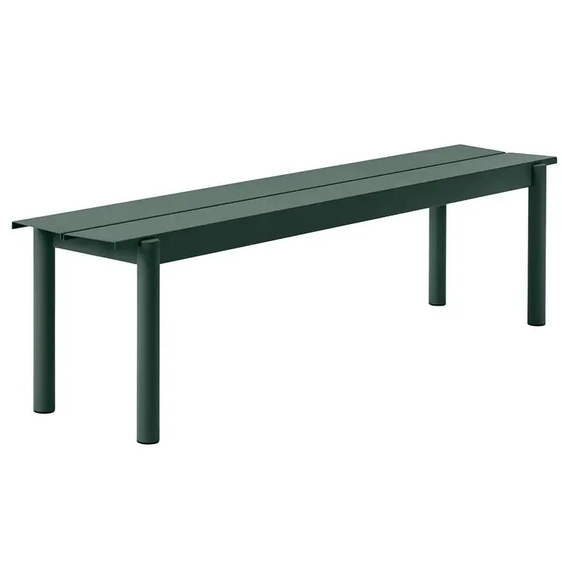 Muuto Linear Steel Bench 170 Cm, Dark Green 3 Muuto Linear Steel Bench 170 Cm, Dark Green