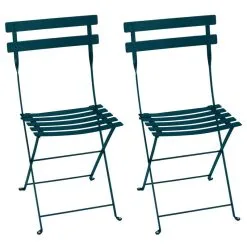 Fermob Bistro Metal Chair, 2 Pcs, Acapulco Blue