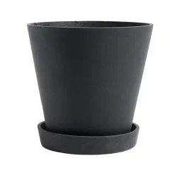 HAY Flowerpot And Saucer, XL, Black
