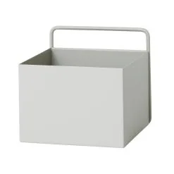 Ferm LIVING Wall Box, Square, Light Grey