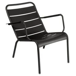 Fermob Luxembourg Low Armchair, Liquorice