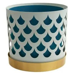 Klong Trio Flower Pot, White Drop