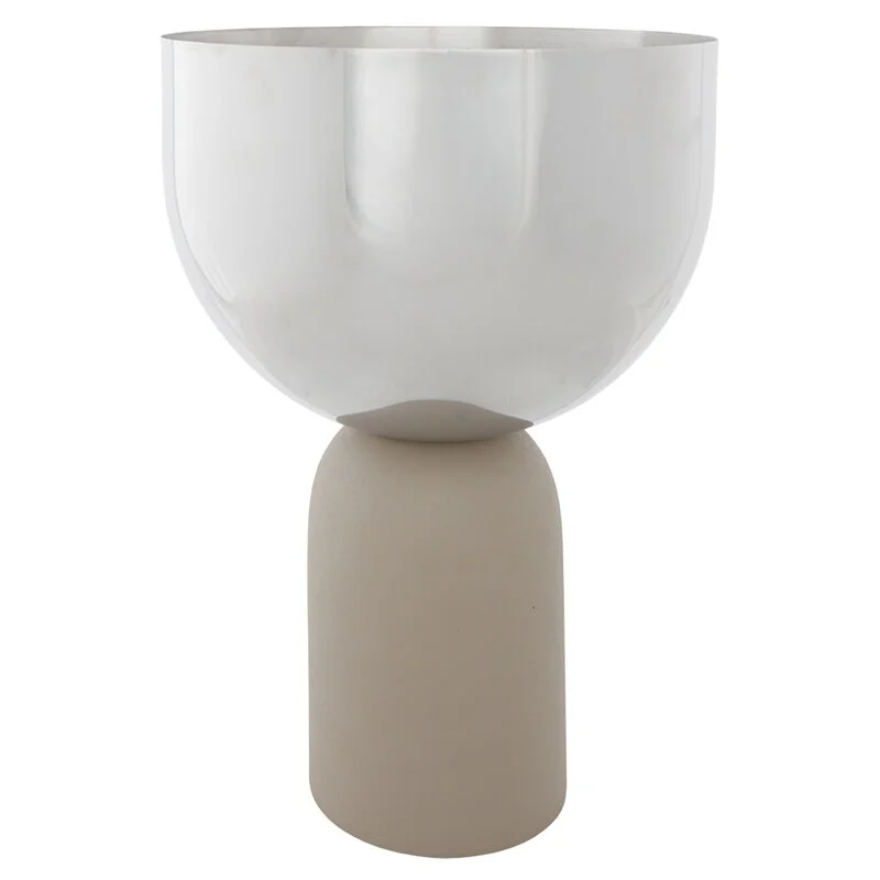 AYTM Torus Flowerpot, M, Silver - Taupe 3 AYTM Torus Flowerpot, M, Silver - Taupe