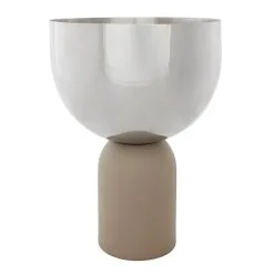 AYTM Torus Flowerpot, S, Silver - Taupe