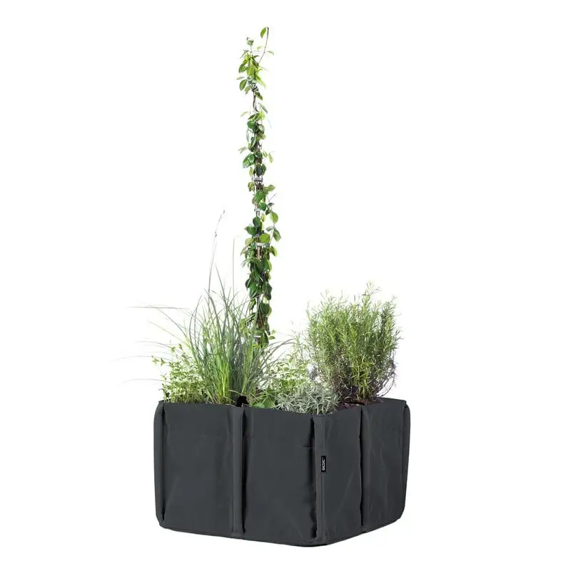 Bacsac Bacsquare 4 Fabric Planter, 140 L, Black Grey 4 Bacsac Bacsquare 4 Fabric Planter, 140 L, Black Grey - Image 2
