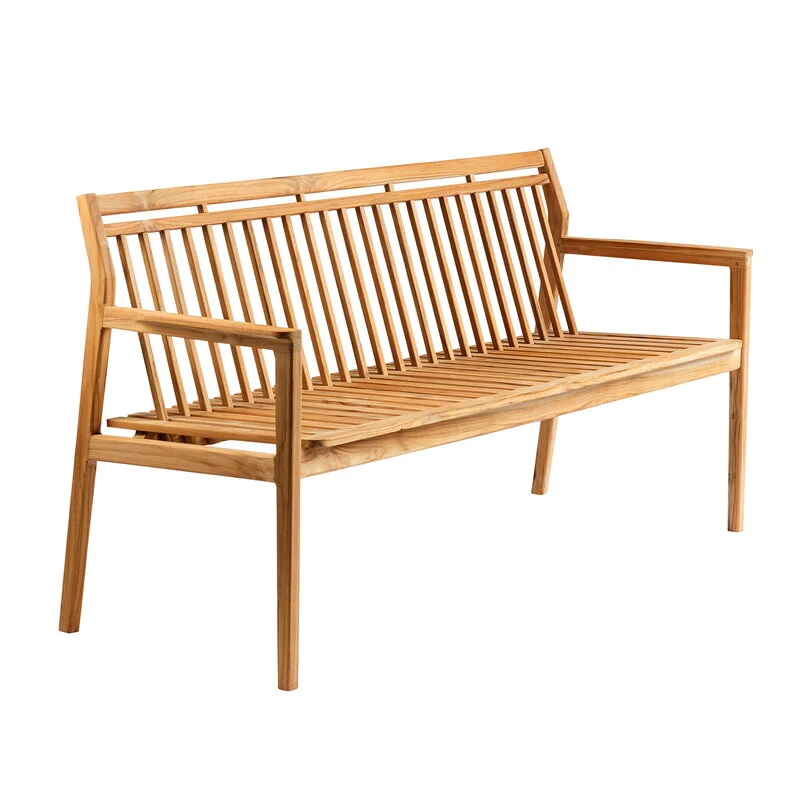 FDB Møbler M11 Sammen 3-seater Bench With Backrest 4 FDB Møbler M11 Sammen 3-seater Bench With Backrest - Image 2