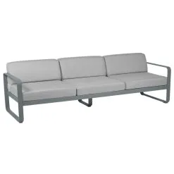 Fermob Bellevie 3-seater Sofa, Storm Grey - Flannel Grey