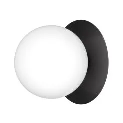 Nuura Liila 1 Outdoor Wall/ceiling Lamp, Black - Opal White