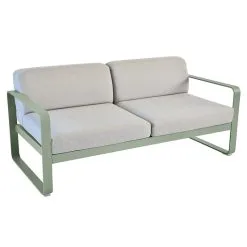 Fermob Bellevie 2-seater Sofa, Cactus - Flannel Grey