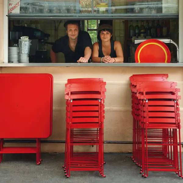 Fermob Bistro Metal Chair, Chili 4 Fermob Bistro Metal Chair, Chili - Image 2