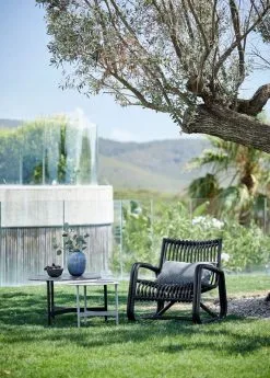 Cane-line Curve Lounge Chair, Lava Grey -Fredericia Sales 5010AI 5011AL 57402ALG