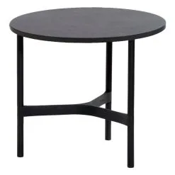 Cane-line Twist Coffee Table, Diam. 45 Cm, Lava Grey - Fossil Black