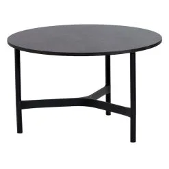 Cane-line Twist Coffee Table, Diam. 70 Cm, Lava Grey - Fossil Black