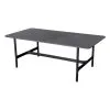 Cane-line Twist Coffee Table, 120 X 60 Cm, Lava Grey - Fossil Black -Fredericia Sales 5017AL P120X60RCCOB