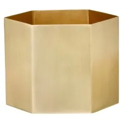 Ferm LIVING Hexagon Pot XL, Brass