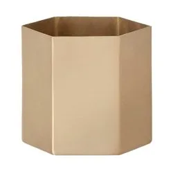 Ferm LIVING Hexagon Pot L, Brass