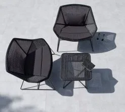 Cane-line Breeze Lounge Chair Cushion Set, Black -Fredericia Sales 5468LS 5468YSN98 5064LS