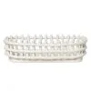 Ferm LIVING Ceramic Basket, Oval, Off White