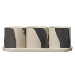 Front Page 32 Ferm LIVING Inlay Herb Pots, Sand - Brown