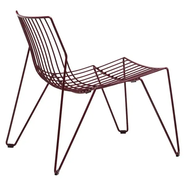 Massproductions Tio Lounge Chair, Burgundy 3 Massproductions Tio Lounge Chair, Burgundy