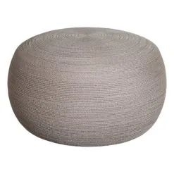Cane-line Circle Footstool, Large, Round, Taupe