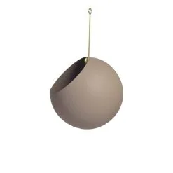 AYTM Globe Hanging Flowerpot, Small, Taupe - Gold