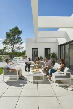 Fermob Bellevie Low Table, Cotton White -Fredericia Sales BELLEVIE BLANC COTON AIX ALBUM2023 ANTHONY LANNERETONNE 1 1