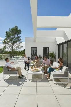 Fermob Bellevie 3-seater Sofa, Storm Grey - Flannel Grey 9 Fermob Bellevie 3-seater Sofa, Storm Grey - Flannel Grey -Fredericia Sales BELLEVIE BLANC COTON AIX ALBUM2023 ANTHONY LANNERETONNE 1