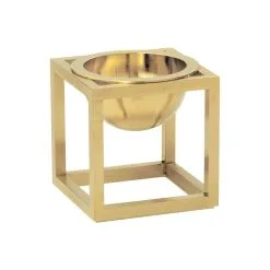 By Lassen Kubus Bowl, Mini, Gold-plated