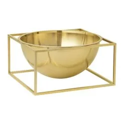 By Lassen Kubus Centrepiece Bowl, Small, Gold-plated