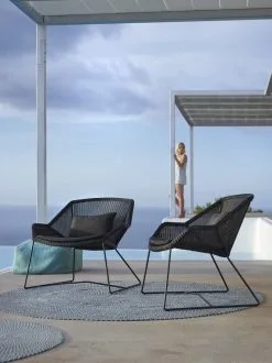 Cane-line Breeze Lounge Chair, Black -Fredericia Sales Breeze lounge 1