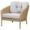 Cane-line Ocean Lounge Chair, Large, Natural - White Grey -Fredericia Sales CL5437FU 5437Y104