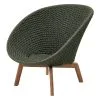 Cane-line Peacock Lounge Chair, Teak - Dark Green 1 Cane-line Peacock Lounge Chair, Teak - Dark Green -Fredericia Sales Cane Line 5458RODGRMT ee