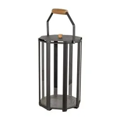 Cane-line Lightlux Lantern With Teak Handle, S, Lava Grey