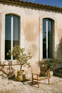 GUBI F-Chair Outdoor Lounge Chair, Natural - Teak -Fredericia Sales GUBI SICILIA121410220436