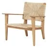 GUBI F-Chair Outdoor Lounge Chair, Natural - Teak