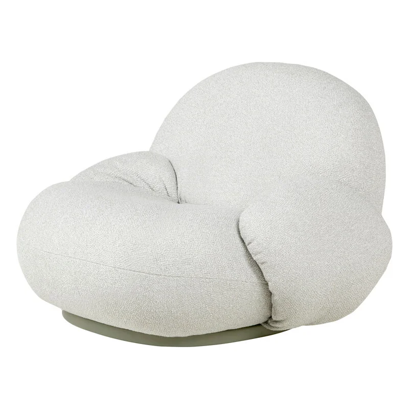 GUBI Pacha Outdoor Lounge Chair With Armrest, Swivel Base, Libera 003