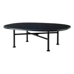 GUBI Carmel Coffee Table, 87,5 X 70 Cm, Black - Midnight Black