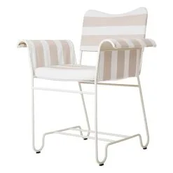 GUBI Tropique Chair, Classic White - Leslie Stripe 40