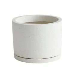 HAY Plant Pot With Saucer, L, White