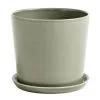 HAY Botanical Family Pot And Saucer, L, Dusty Green -Fredericia Sales Hay21 botanical l SM