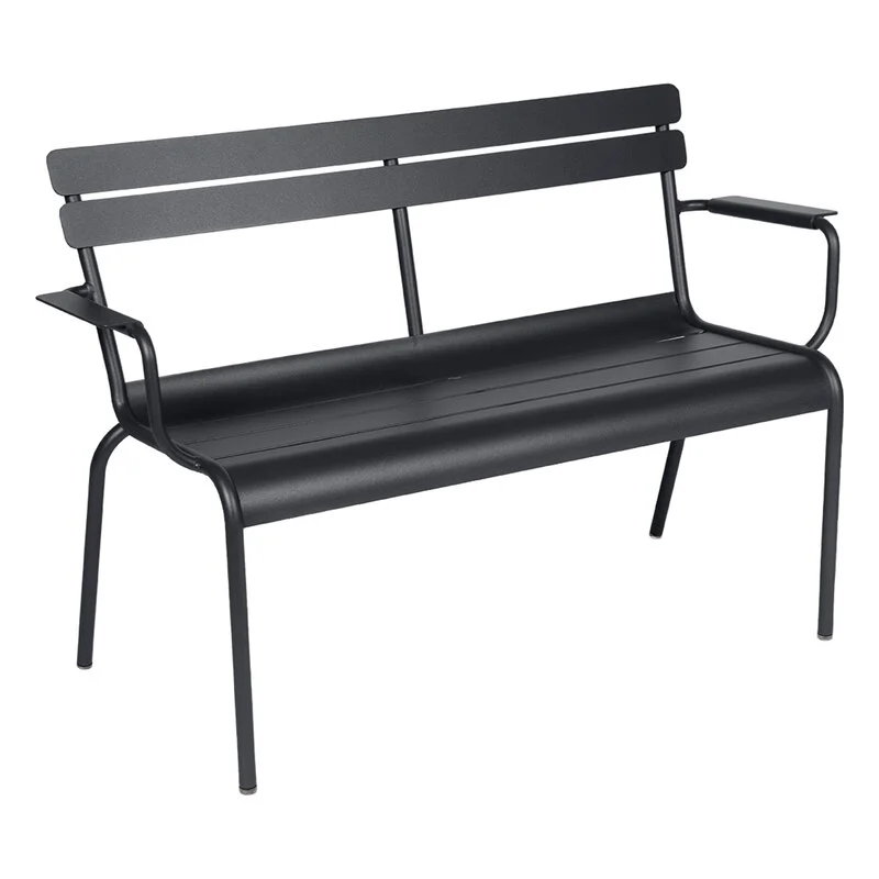 Fermob Luxembourg 2-seater Bench, Anthracite 3 Fermob Luxembourg 2-seater Bench, Anthracite