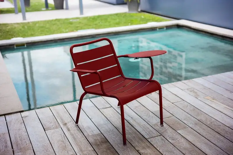 Fermob Luxembourg Low Armchair, Red Ochre 8 Fermob Luxembourg Low Armchair, Red Ochre - Image 6