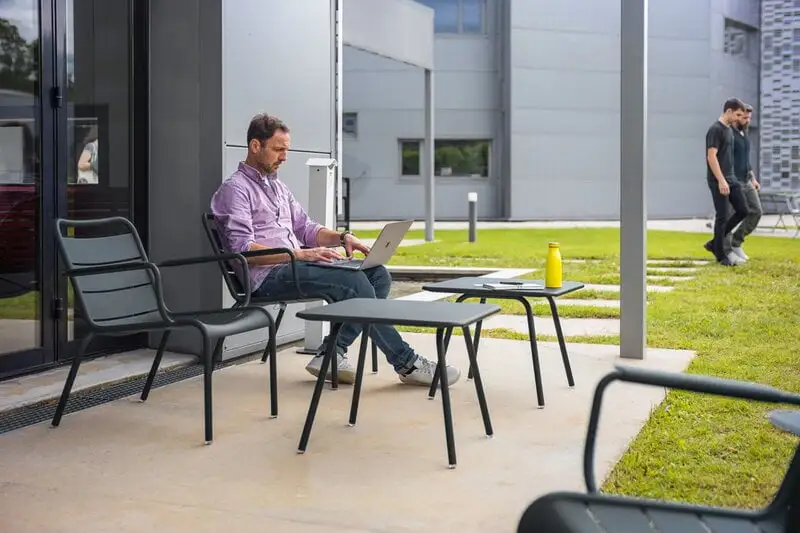 Fermob Luxembourg Low Armchair, Liquorice 7 Fermob Luxembourg Low Armchair, Liquorice - Image 5