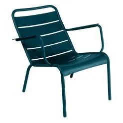 Fermob Luxembourg Low Armchair, Acapulco Blue