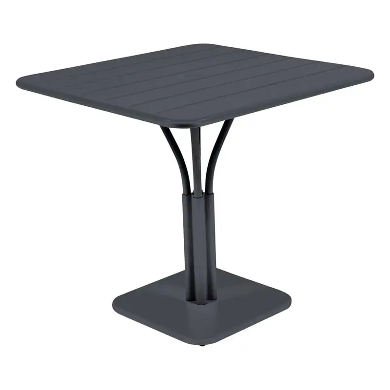 Fermob Luxembourg Table, 80 X 80 Cm, With Pedestal, Anthracite 3 Fermob Luxembourg Table, 80 X 80 Cm, With Pedestal, Anthracite