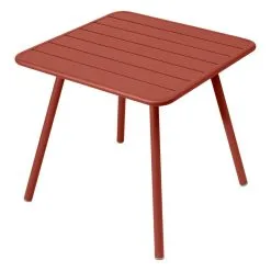 Fermob Luxembourg Table, 80 X 80 Cm, Red Ochre