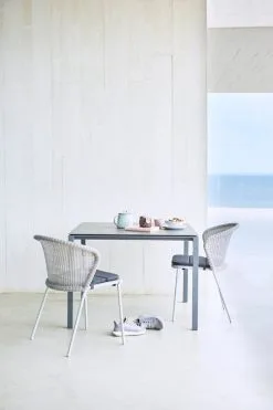 Cane-line Lean Chair, White-grey 8 Cane-line Lean Chair, White-grey -Fredericia Sales Lean chair2C pure table