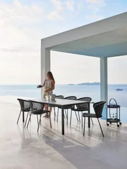 Cane-line Lean Chair, Black -Fredericia Sales Lean pure alu concrete model f7